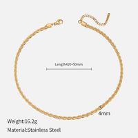 Fashion Twist Stainless Steel Plating Necklace sku image 12