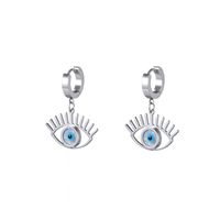 Fashion Devil's Eye Stainless Steel Gold Plated Shell Earrings 1 Pair sku image 2