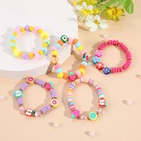 Cute Fruit Heart Shape Flower Arylic Soft Clay Beaded Girl's Bracelets 1 Piece main image 1