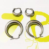Fashion U Shape Stainless Steel Gold Plated Earrings 1 Pair main image 4