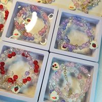 Sweet Fruit Glass Beaded Stoving Varnish Women's Bracelets 1 Piece sku image 13