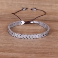 Simple Style Geometric Hematite Plating Bracelets 1 Piece sku image 3
