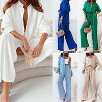 Daily Women'S Casual Solid Color Polyester Pants Sets Pants Sets main image video