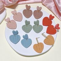 Simple Style Heart Shape Soft Clay Handmade Women's Drop Earrings 1 Pair main image 1