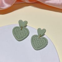 Simple Style Heart Shape Soft Clay Handmade Women's Drop Earrings 1 Pair sku image 5