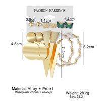 Elegant Geometric Alloy Plating Artificial Pearls Rhinestones Women's Earrings 1 Set main image 3