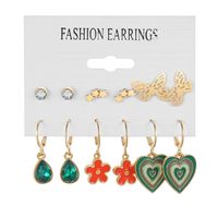 Elegant Geometric Alloy Plating Artificial Pearls Rhinestones Women's Earrings 1 Set sku image 3