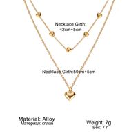 Fashion Heart Shape Alloy Plating Women's Layered Necklaces main image 5