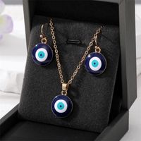 Fashion Devil's Eye Alloy Women's Earrings Necklace main image 1