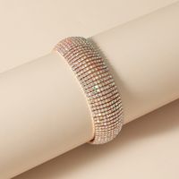 Creative Fashion Diamond Crystal Rhinestone Copper Bracelet Full Diamond sku image 9