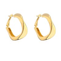 Fashion Solid Color Copper Plating Earrings 1 Pair sku image 1