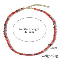 Simple Style Classic Style Color Block Stainless Steel Artificial Crystal Beaded Women's Necklace sku image 1