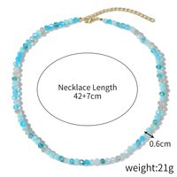 Simple Style Classic Style Color Block Stainless Steel Artificial Crystal Beaded Women's Necklace sku image 3