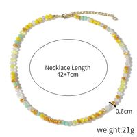 Simple Style Classic Style Color Block Stainless Steel Artificial Crystal Beaded Women's Necklace sku image 4