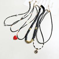 Fashion Heart Shape Crown Glass Glass Handmade Women's Necklace 1 Piece main image 1