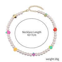 Sweet Cartoon Artificial Pearl Soft Clay Beaded Women's Necklace sku image 2