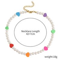 Sweet Cartoon Artificial Pearl Soft Clay Beaded Women's Necklace sku image 7