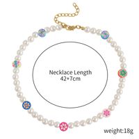 Sweet Cartoon Artificial Pearl Soft Clay Beaded Women's Necklace sku image 5
