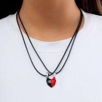 Fashion Heart Shape Wax Line Magnetic Knitting Women's Pendant Necklace 1 Piece main image 6