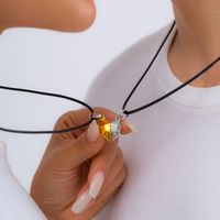 Fashion Heart Shape Wax Line Magnetic Knitting Women's Pendant Necklace 1 Piece main image 5