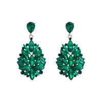 1 Pair Fashion Solid Color Inlay Alloy Rhinestones Glass Drop Earrings main image 4