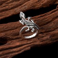 Fashion Snake Lizard Stainless Steel Alloy Rings 1 Piece main image 4