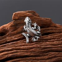 Fashion Snake Lizard Stainless Steel Alloy Rings 1 Piece main image 3