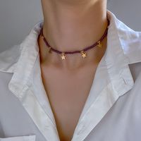 Fashion Star Moon Lightning Ccb Imitation Crystal Alloy Beaded Women's Necklace 1 Piece sku image 1
