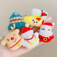 Cute Santa Claus Elk Cloth Flakes Hair Clip 5 Piece Set main image 4