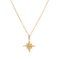 Ins Style Sun Stainless Steel Gold Plated Pendant Necklace 1 Piece sku image 2