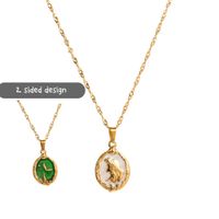 Ins Style Sun Stainless Steel Gold Plated Pendant Necklace 1 Piece sku image 6