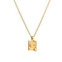 Ins Style Sun Stainless Steel Gold Plated Pendant Necklace 1 Piece sku image 4