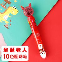 Multi-color Creative Christmas Student Stationery 10 Colors Ballpoint Pen sku image 1