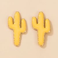 Corée Simple Forêt Perle Vert Boucles D&#39;oreilles Cactus En Gros Nihaojewerly sku image 1