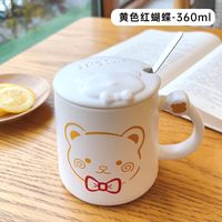 Summer Cartoon Young Girl Student Ice Cup Cold Drink Juice Cool Tumbler Double Layer Straw Cup sku image 4