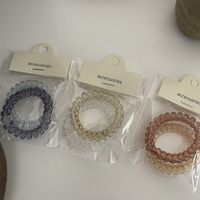 Simple Style Solid Color Plastic Resin Hair Tie 2 Piece Set main image 2