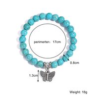 Fashion Starfish Butterfly Turquoise Beaded Women's Bracelets 1 Piece sku image 6