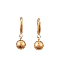 Style Simple Rond Acier Au Titane Placage Boucles D'oreilles 1 Paire main image 3