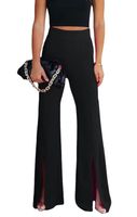 Women's Daily Casual Solid Color Full Length Slit Flared Pants main image 3