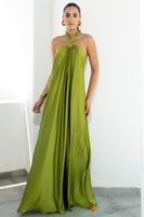 Women's Irregular Skirt Fashion Strap Backless Sleeveless Solid Color Maxi Long Dress Daily main image 5