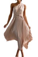 Women's Sheath Dress Fashion Collarless Pleated Sleeveless Solid Color Maxi Long Dress Daily main image 6