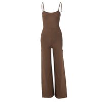 Women's Daily Simple Style Solid Color Full Length Backless Jumpsuits main image 3