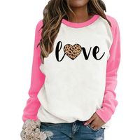 Women's Hoodie Long Sleeve Hoodies & Sweatshirts Printing Patchwork Casual Valentine's Day Fashion Letter main image 2