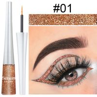 New Style 16-color Colorful Sequins Shiny Glitter Powder Liquid Eyeliner sku image 1