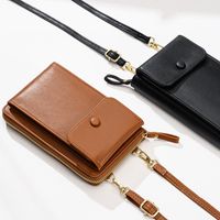 Women's Spring&summer Pu Leather Solid Color Basic Square Zipper Phone Wallet main image 1