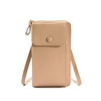 Women's Spring&summer Pu Leather Solid Color Basic Square Zipper Phone Wallet sku image 4