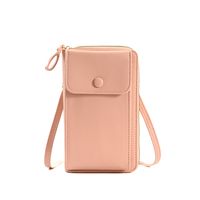 Women's Spring&summer Pu Leather Solid Color Basic Square Zipper Phone Wallet sku image 3