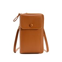 Women's Spring&summer Pu Leather Solid Color Basic Square Zipper Phone Wallet sku image 6