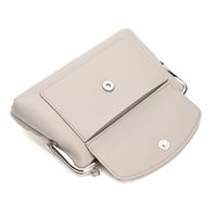 Women's Small Pu Leather Solid Color Basic Square Flip Cover Crossbody Bag main image 4