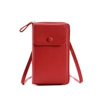 Women's Spring&summer Pu Leather Solid Color Basic Square Zipper Phone Wallet sku image 5